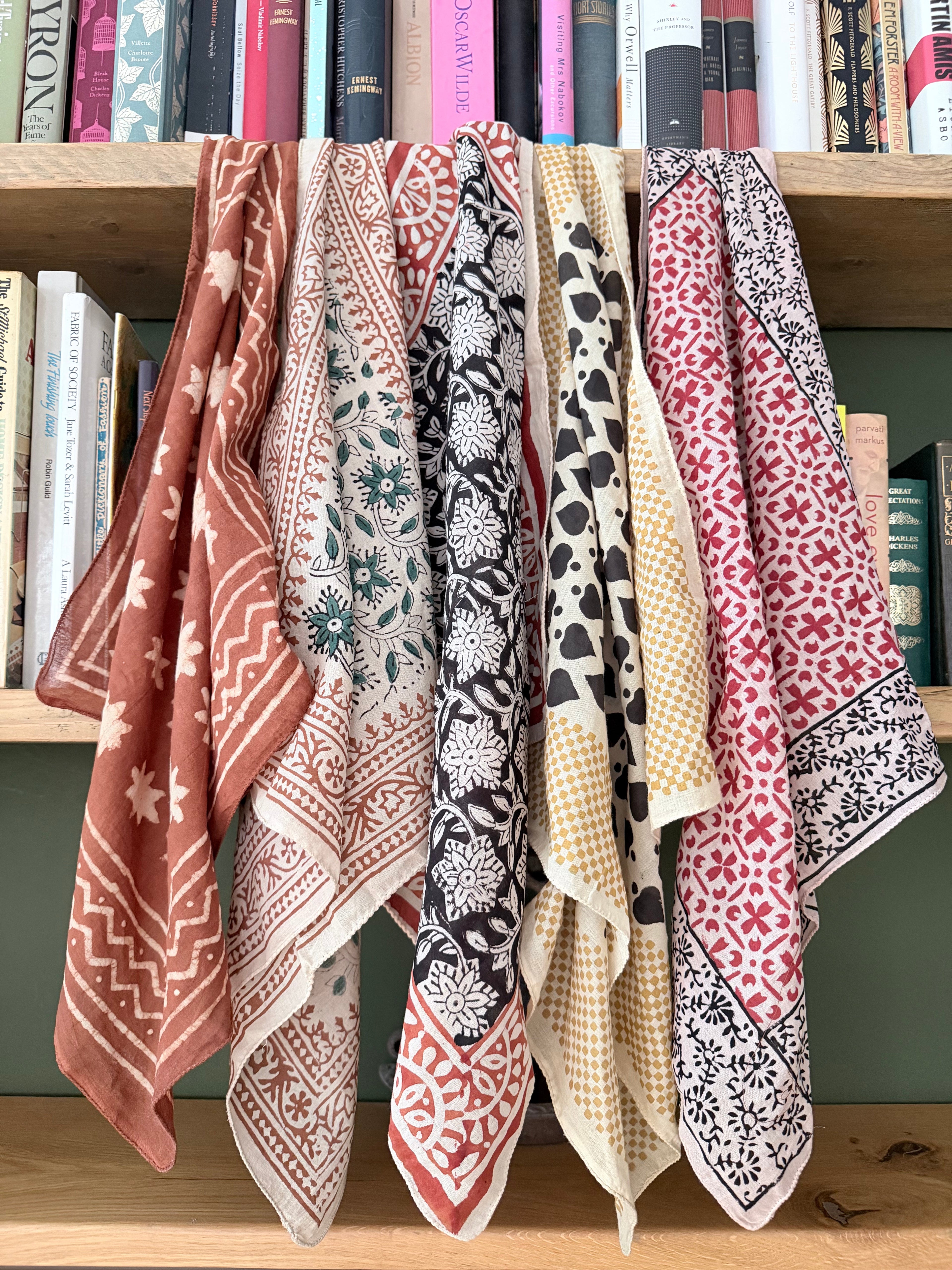 Block Print Scarves and Bags