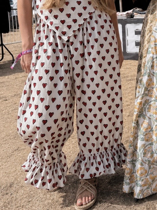 Pre Order: The Beatrice Bloomers in English Hearts | Traditionally Made and Block Printed