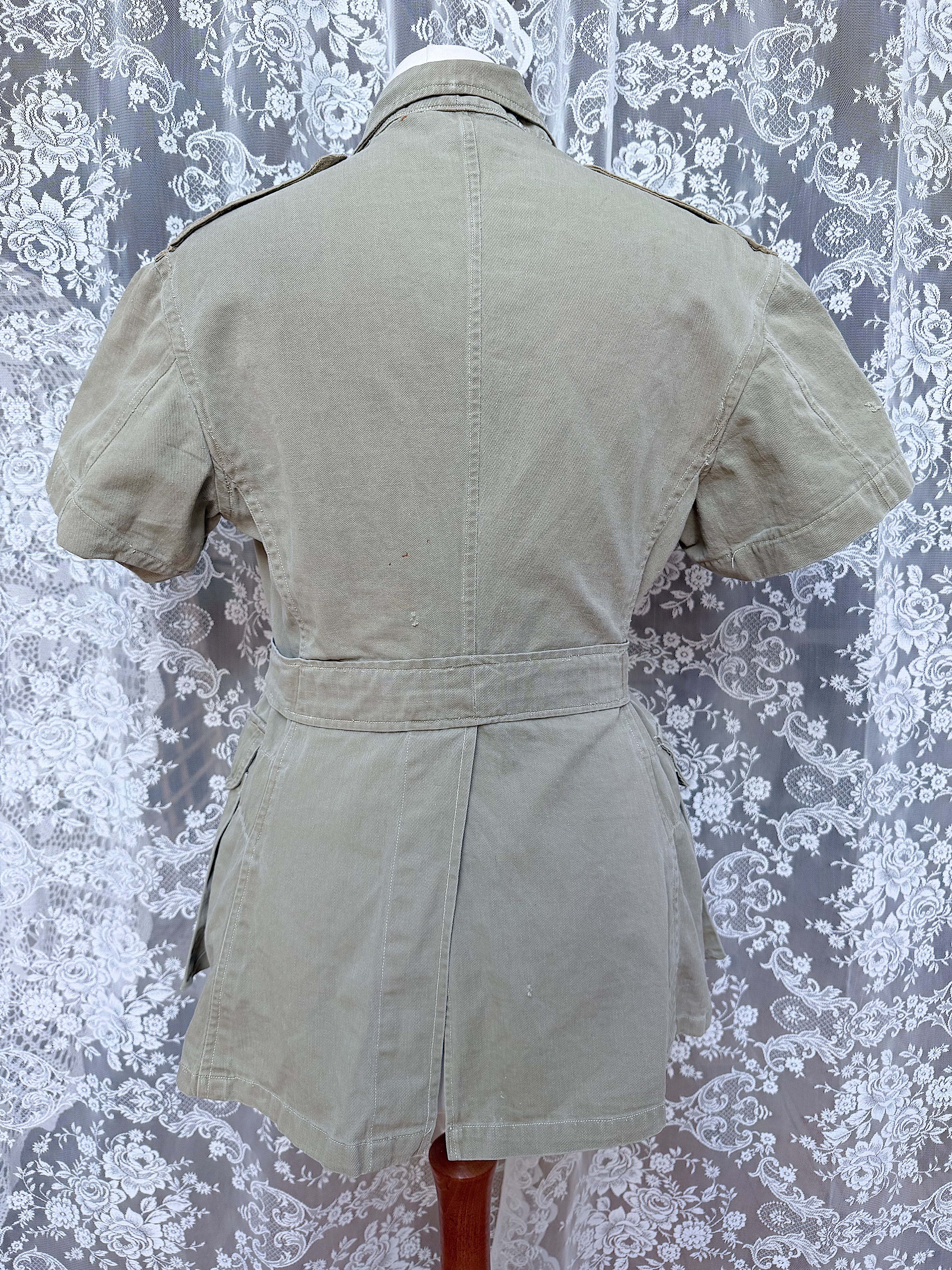 Authentic Vintage Women's Military Khaki Drill Jacket – Circa 1950