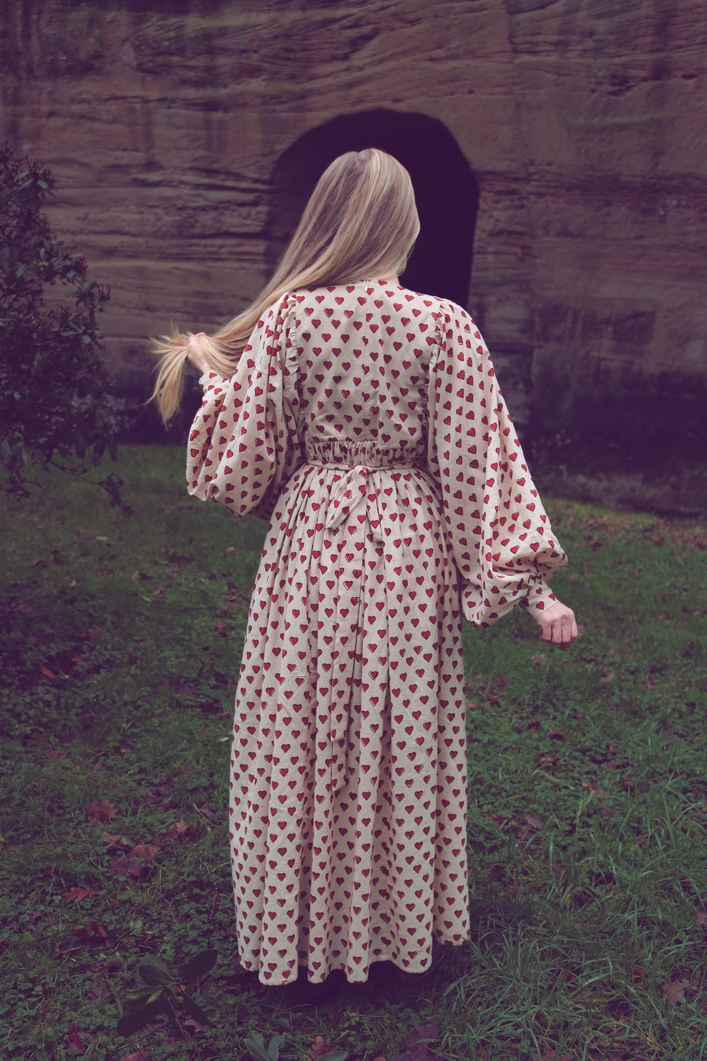 The Evangelina – English Heart Block Print Dress