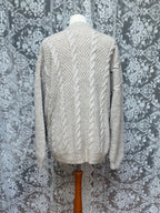 Salt Air: Vintage Aran Knit Handmade Grey Jumper