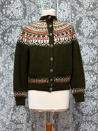 Pine & Frost: Vintage Norwegian Fair Isle Hand-Knitted Cardigan