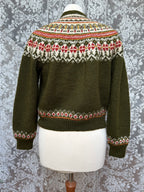 Pine & Frost: Vintage Norwegian Fair Isle Hand-Knitted Cardigan