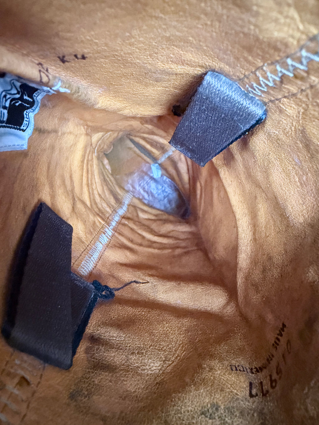 The Hazels: Vintage 1970s Tan Frye Boots with Embroidery