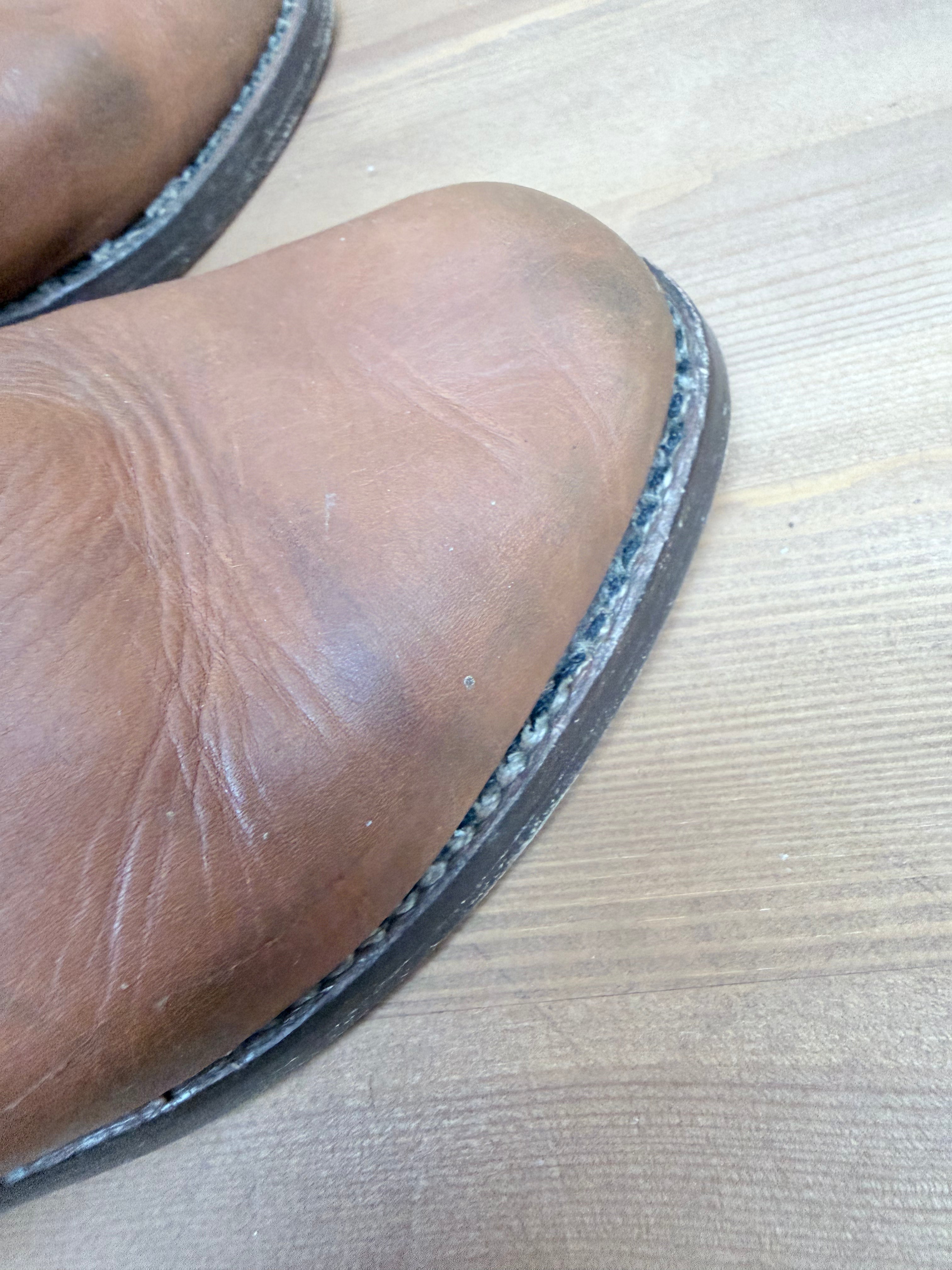 The Hazels: Vintage 1970s Tan Frye Boots with Embroidery