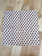 The Beatrice Headscarf in Love Hearts | Traditionally Made & Block Printed