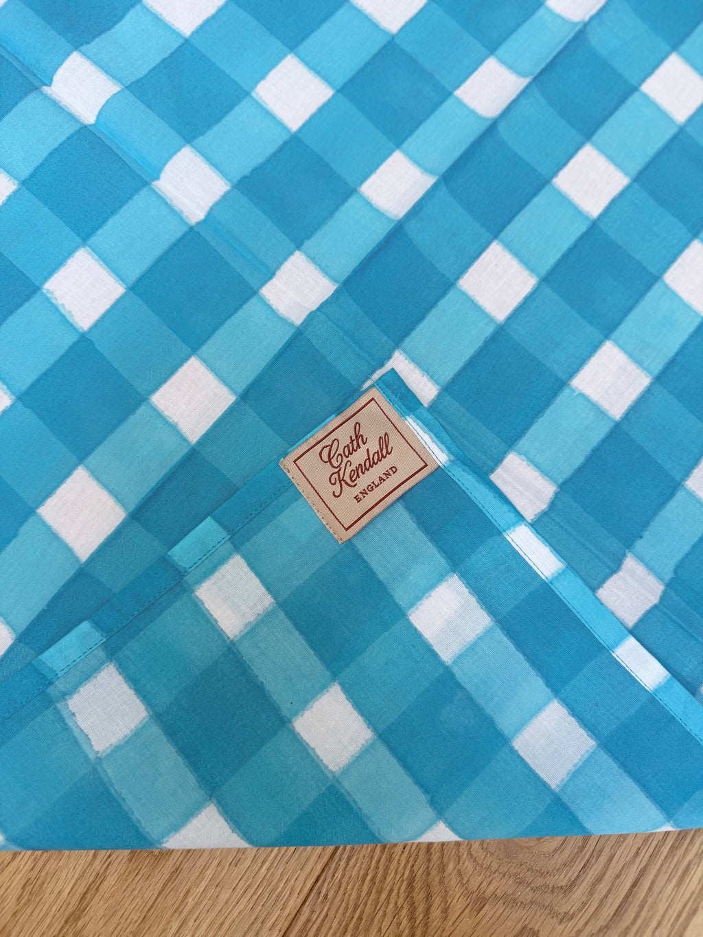 The Beatrice Top in Ocean Blue Gingham | Traditionally Made and Hand Block Printed