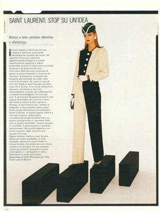 Rare Vintage 1980s YSL Rive Gauche Picasso Collection Black & Ivory Suit