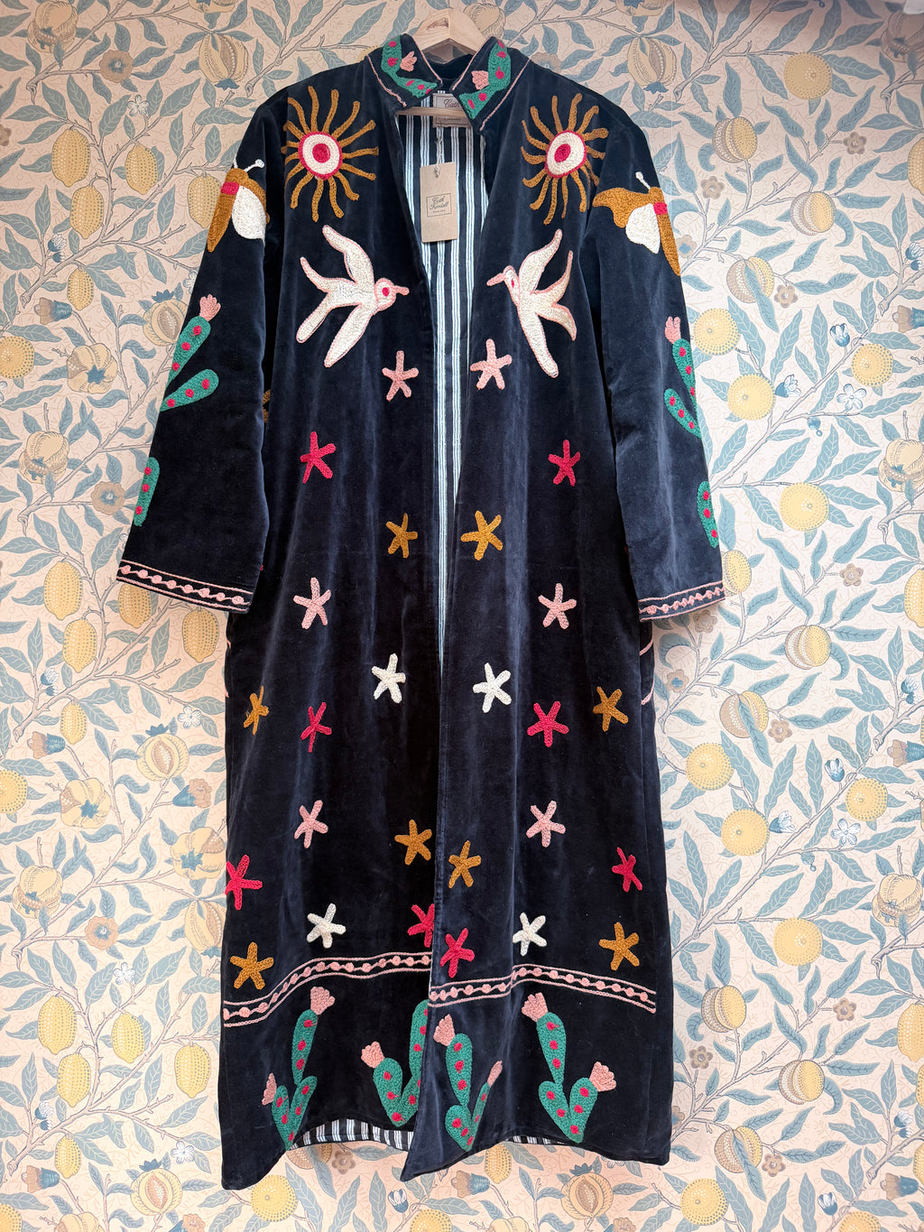 The Freebird Velvet Festival Coat | Traditionally Made and Hand Block Printed