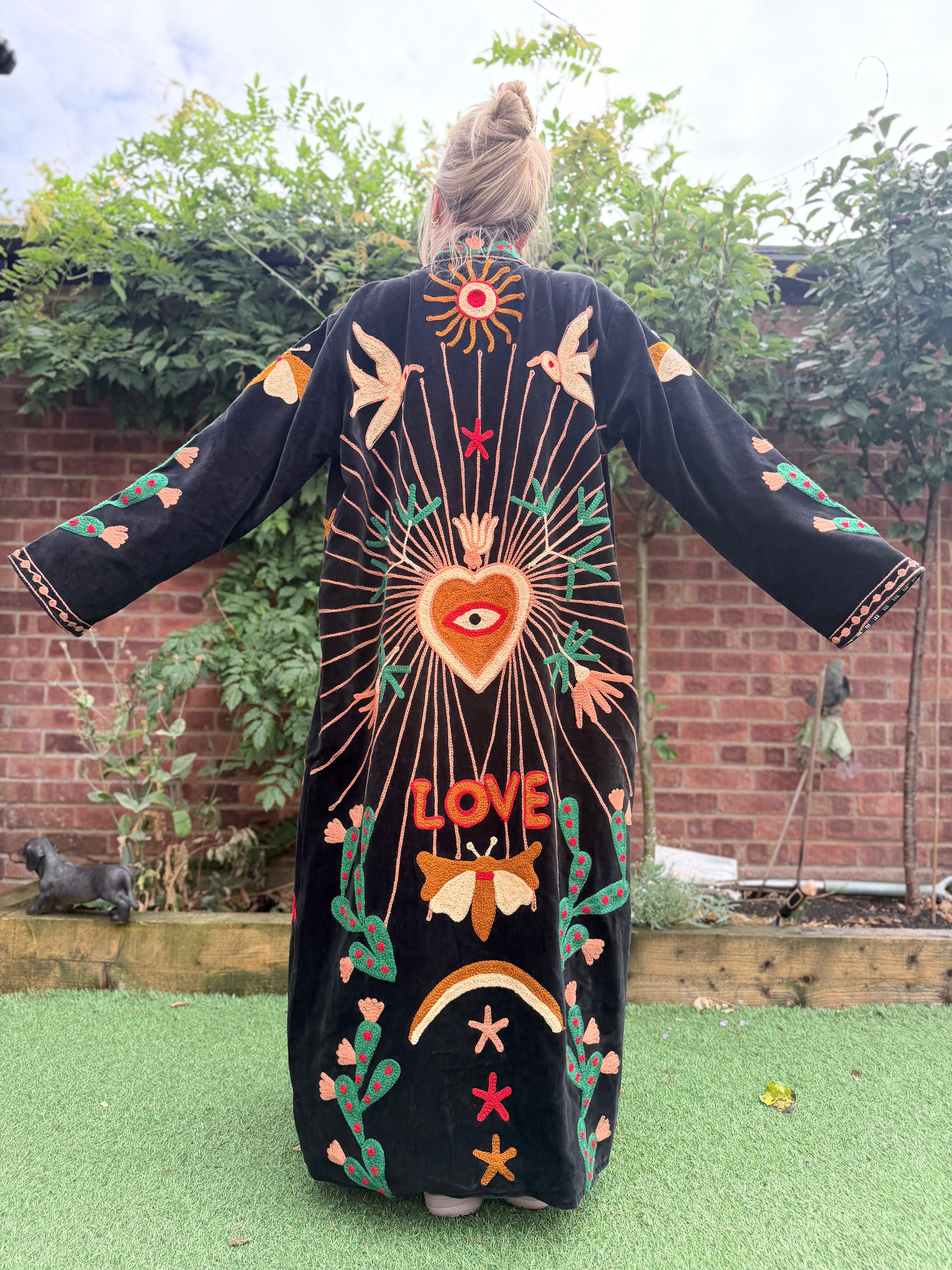 The Freebird Velvet Festival Coat | Traditionally Made and Hand Block Printed