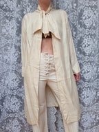 Rare 1920s Pure Silk Cape/House Coat with Pussy Bow Collar