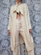 Rare 1920s Pure Silk Cape/House Coat with Pussy Bow Collar