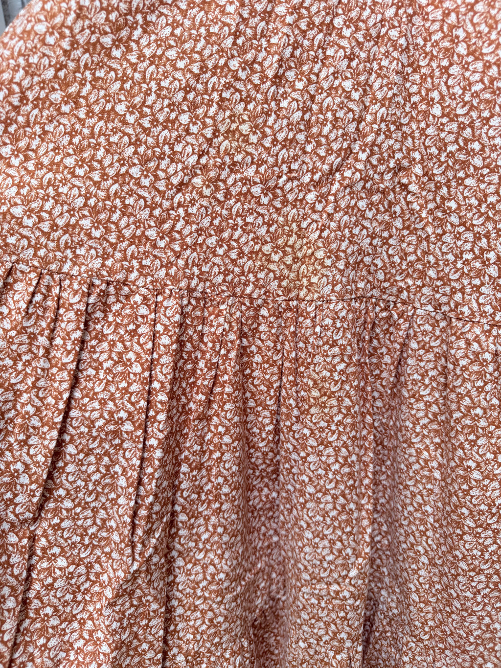 Terracotta Flowers: Laura Ashley 1970s Dress