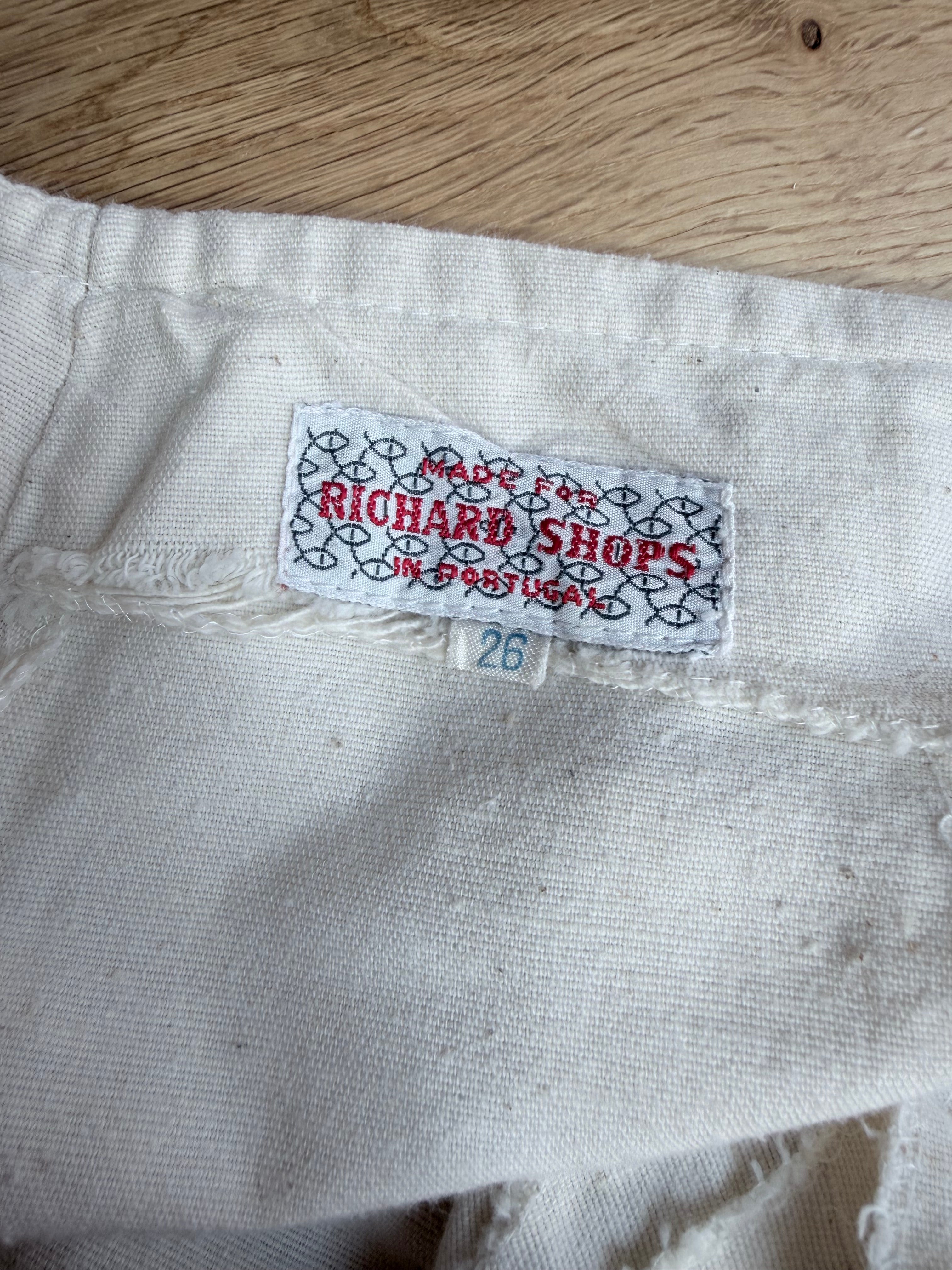 1970s Richard Shops Linen Lace-Up Trousers