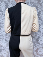 Rare Vintage 1980s YSL Rive Gauche Picasso Collection Black & Ivory Suit