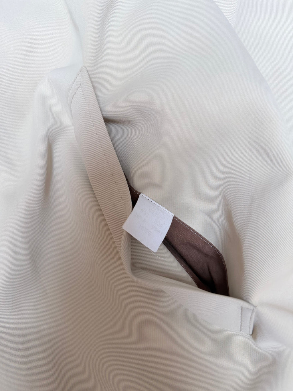 Vintage 1970s/1980s Burberry Beige Single-Breasted Mac Coat with Check Lining