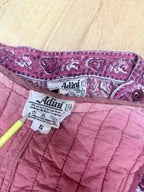 Rare Vintage 1970s Adini Indian Block Print Pink Two Piece