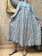 Vintage 1970s Phool Paisley Block Print Bohemian Dress
