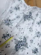 Vintage 1970s Gunne Sax Milk Maid Floral White Prairie Dress