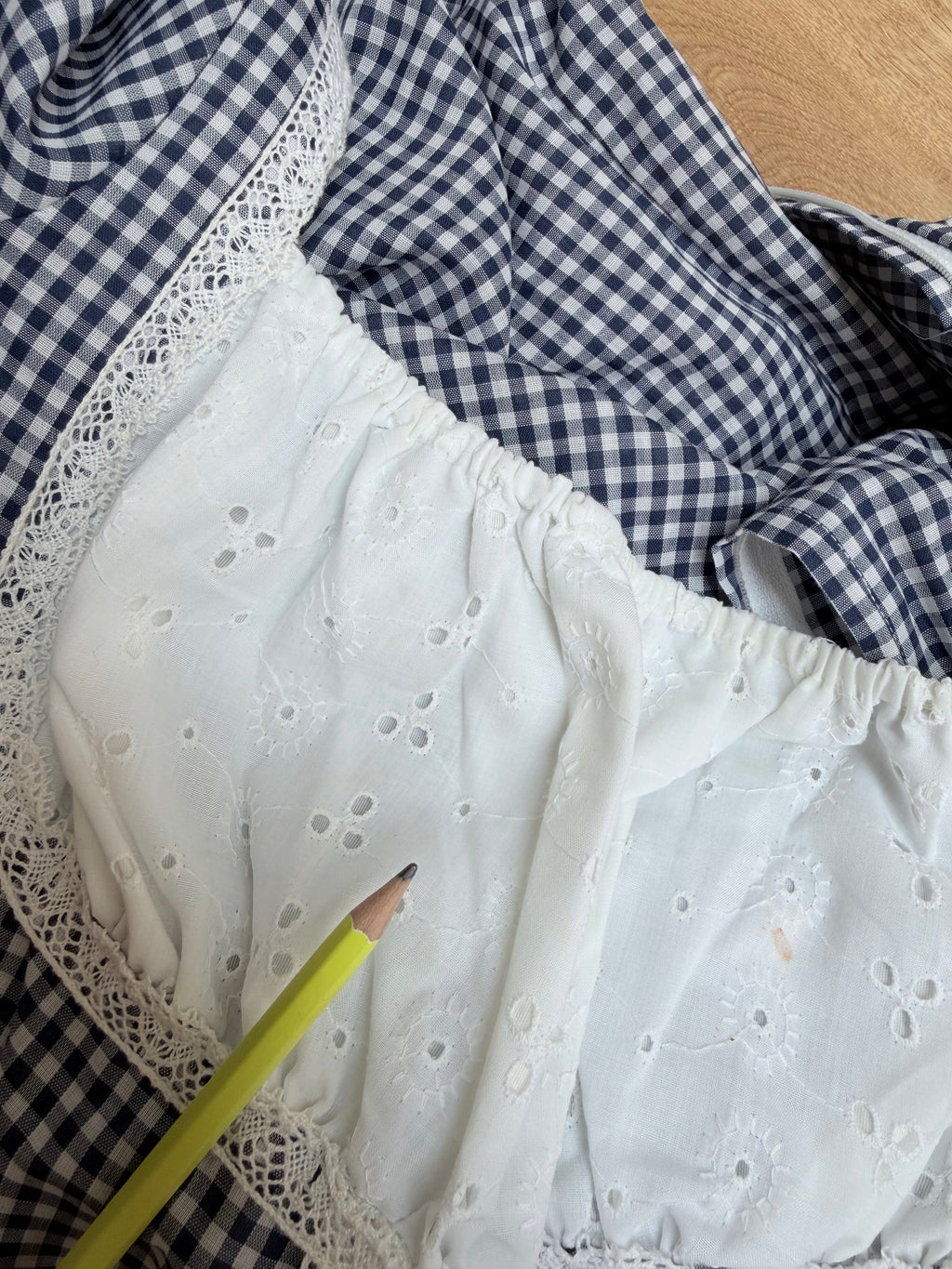 Rare Vintage 1970s Gunne Sax Blue Gingham Milkmaid Prairie Maxi Dress