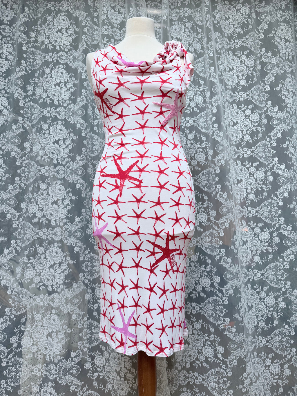Vintage 1990s Versace Jeans Starfish Midi Dress