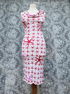 Vintage 1990s Versace Jeans Starfish Midi Dress
