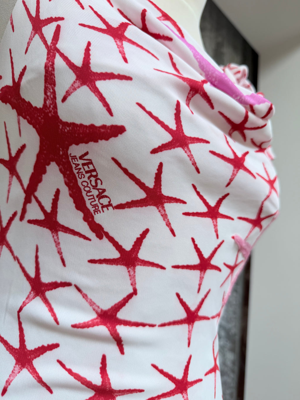Vintage 1990s Versace Jeans Starfish Midi Dress