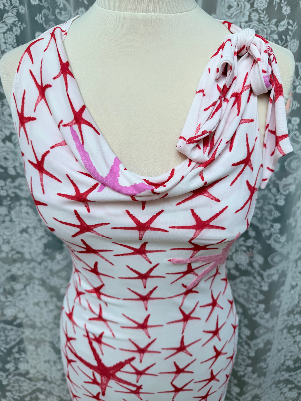 Vintage 1990s Versace Jeans Starfish Midi Dress