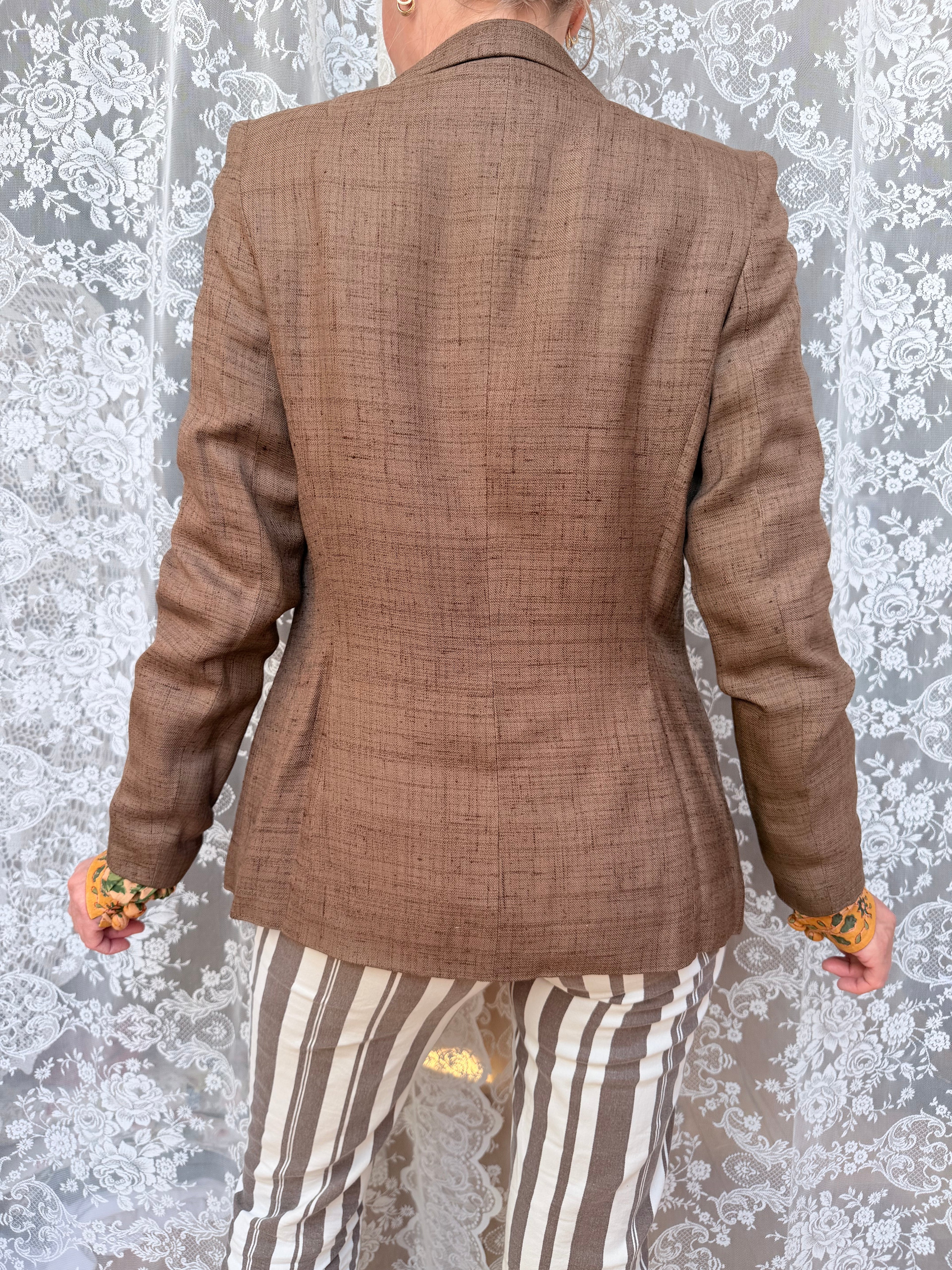 Vintage Mary Quant Brown Wool Blazer | Made in England