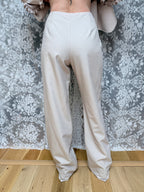 Rare Vintage 1990s Thierry Mugler Cream Striped Suit