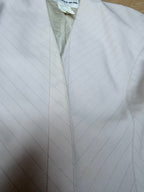 Rare Vintage 1990s Thierry Mugler Cream Striped Suit