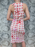 Vintage 1990s Versace Jeans Starfish Midi Dress