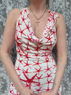 Vintage 1990s Versace Jeans Starfish Midi Dress