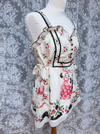 Rare Vintage Y2K Anna Sui Catwalk Silk Folk Art Peplum Top