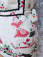 Rare Vintage Y2K Anna Sui Catwalk Silk Folk Art Peplum Top