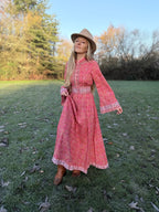 The Florence in Pink – Handmade Block Print Dress