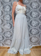 Vintage 1970s Gunne Sax Floral Prairie Maxi Dress | By Jessica McClintock