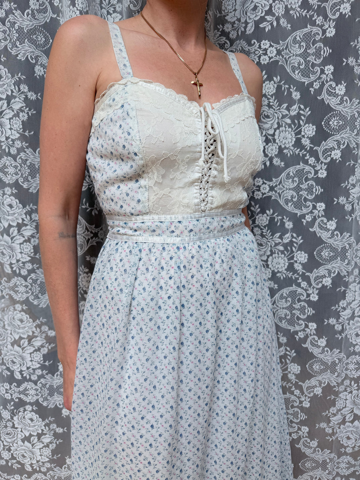 Vintage 1970s Gunne Sax Floral Prairie Maxi Dress | By Jessica McClintock