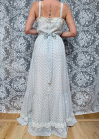 Vintage 1970s Gunne Sax Floral Prairie Maxi Dress | By Jessica McClintock