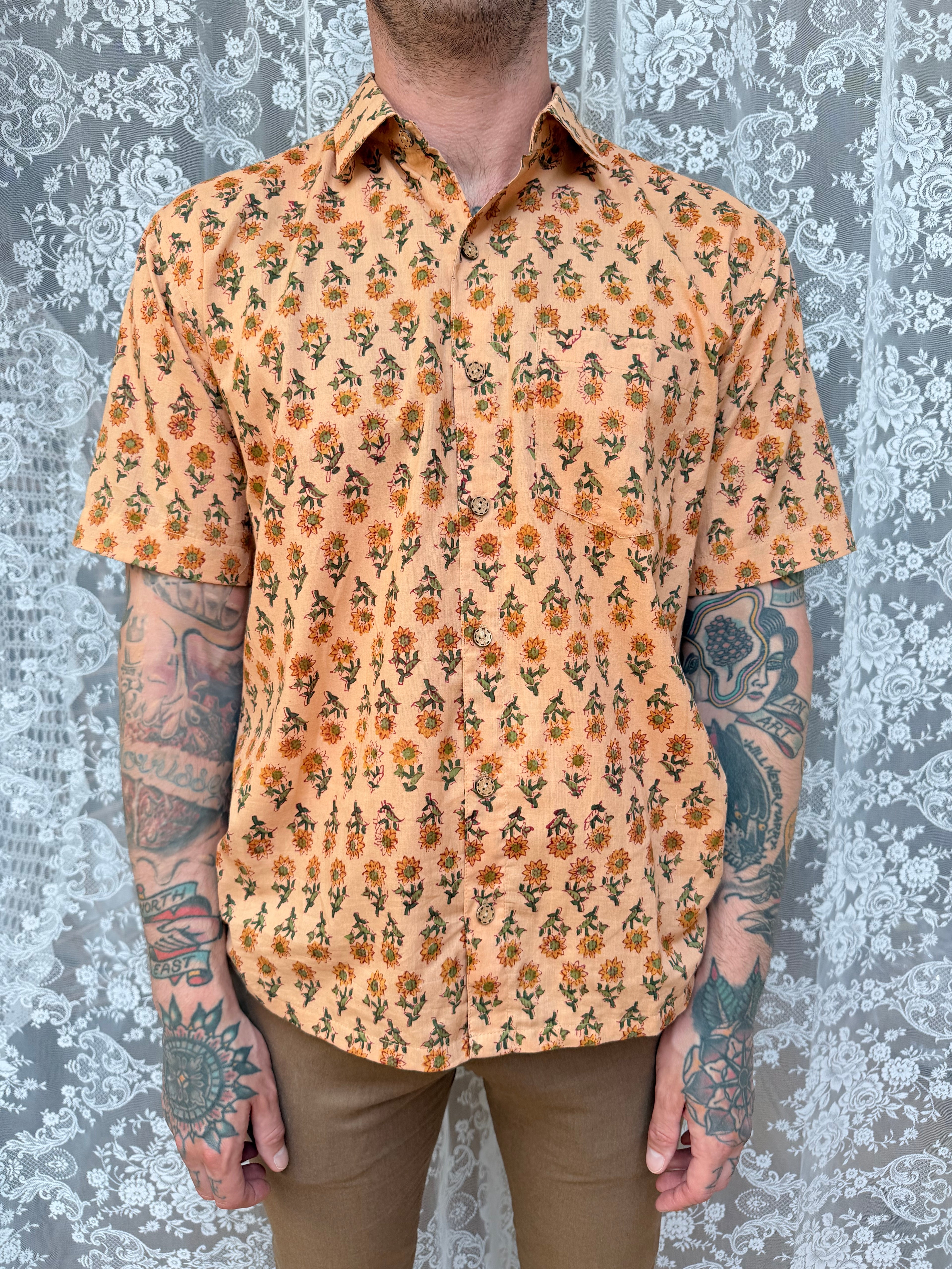 The Jasper | Handmade Cotton Vintage Style Button Up Shirt