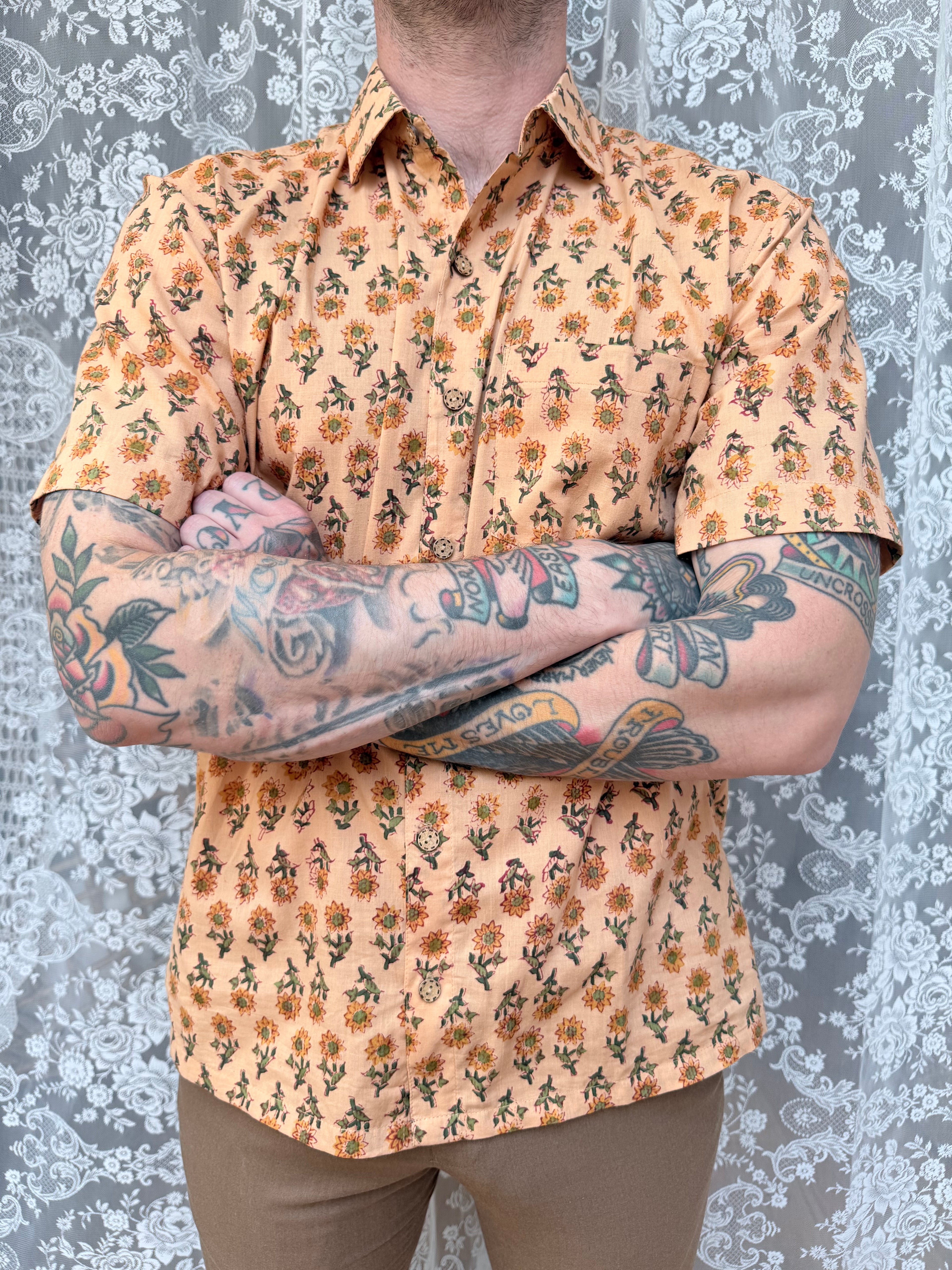 The Jasper | Handmade Cotton Vintage Style Button Up Shirt