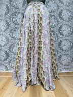 The Goldie Skirt in Wisteria | Handmade Indian Block Print Wrap Skirt