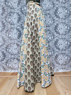 The Goldie Skirt in Wisteria | Handmade Indian Block Print Wrap Skirt