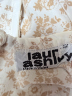The Golden Girl: Stunning Gold and White Laura Ashley 1970s Vintage Prairie Dress