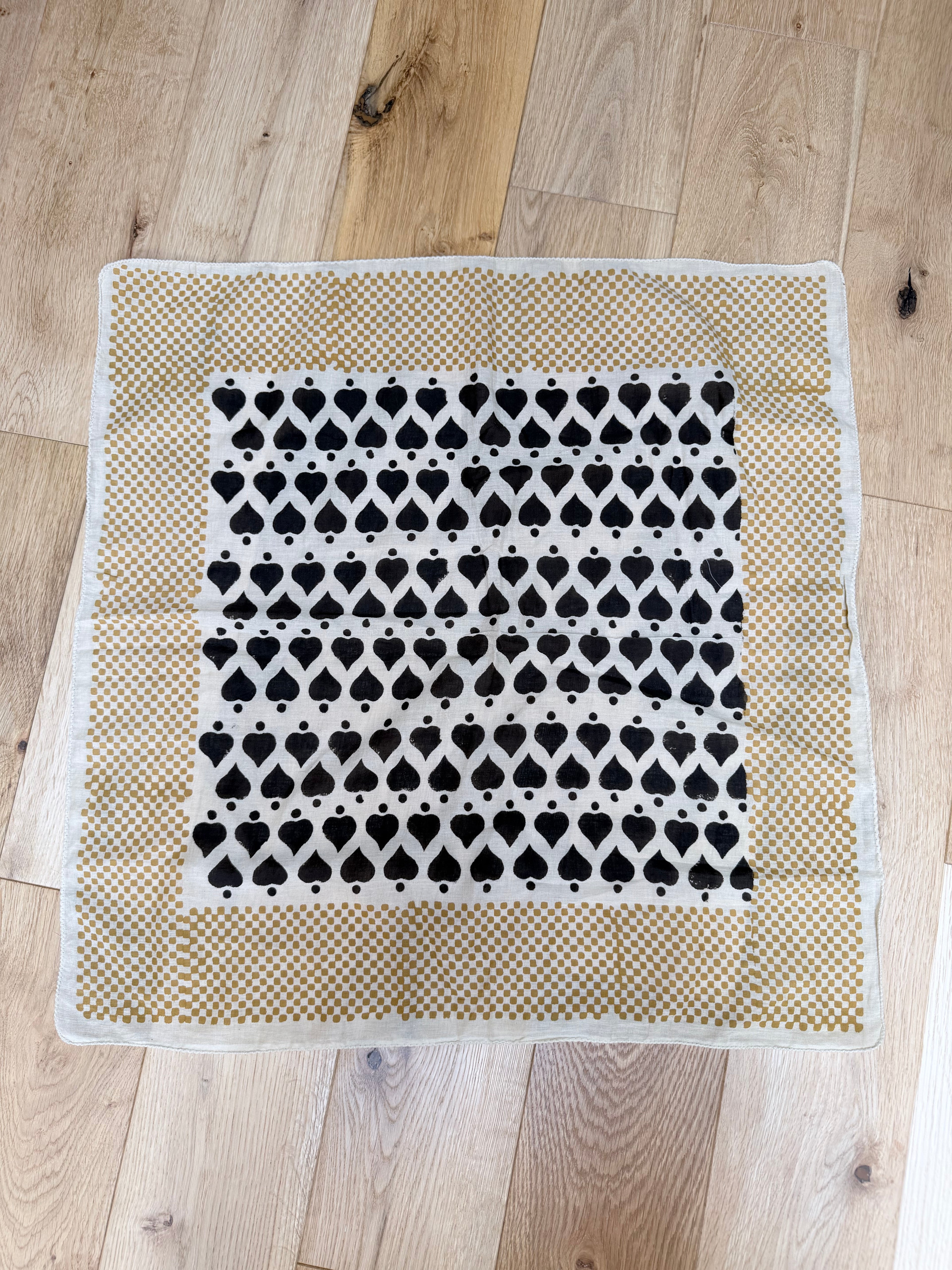 Indian Block Print Boho Cotton Headscarves | Full Set of 5