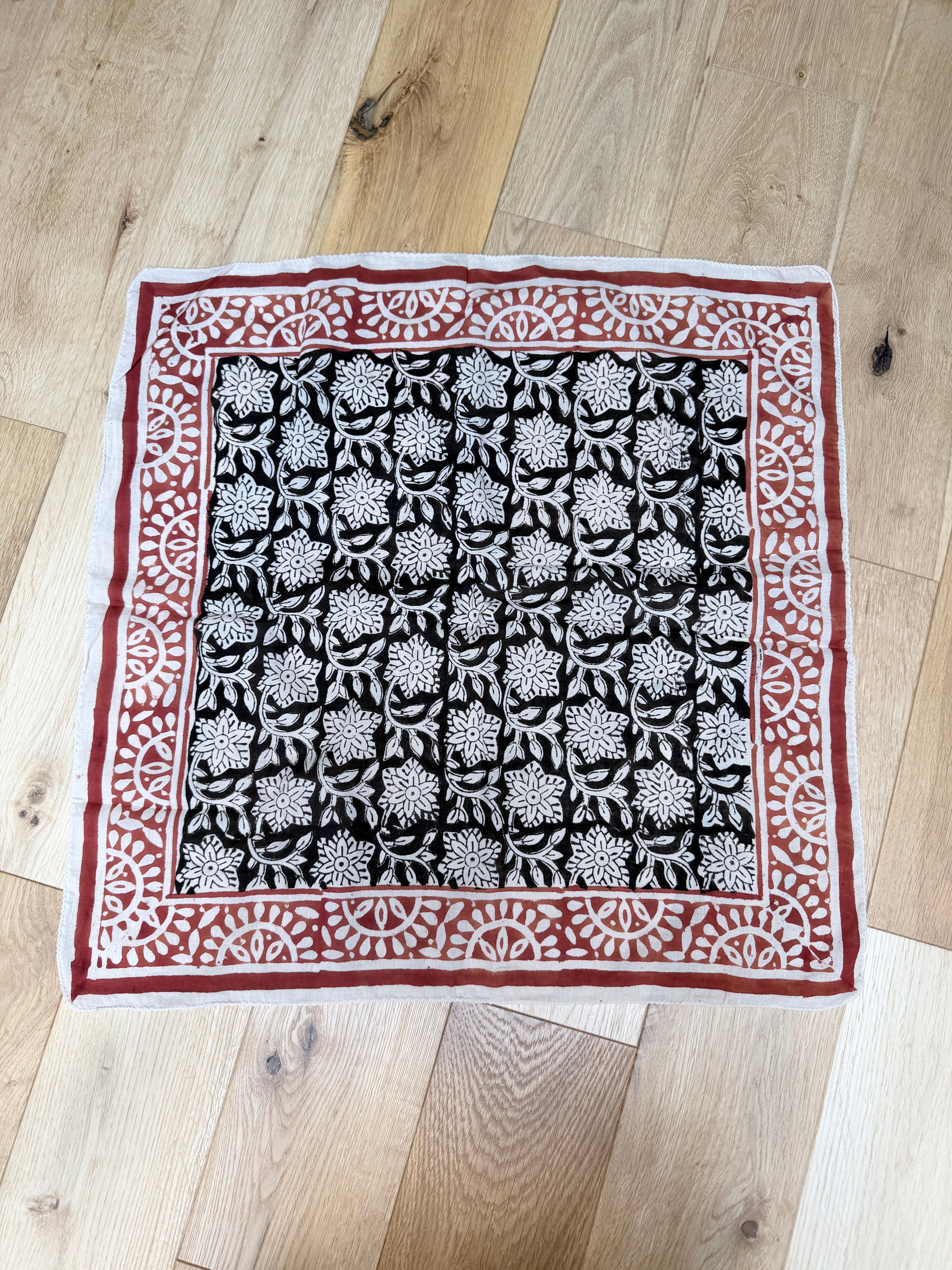 Indian Block Print Boho Cotton Headscarves | Full Set of 5
