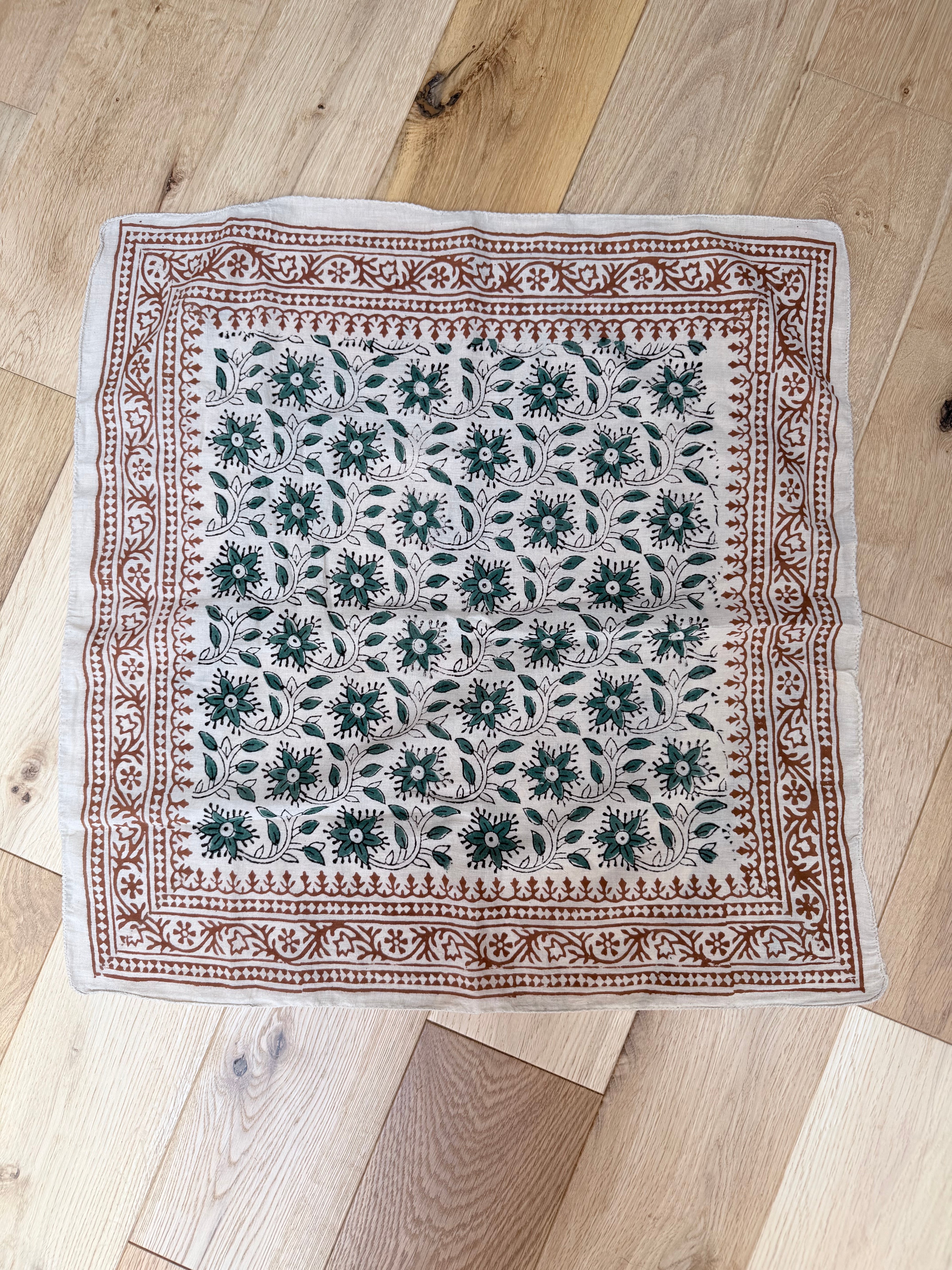 Indian Block Print Boho Cotton Headscarves | Full Set of 5