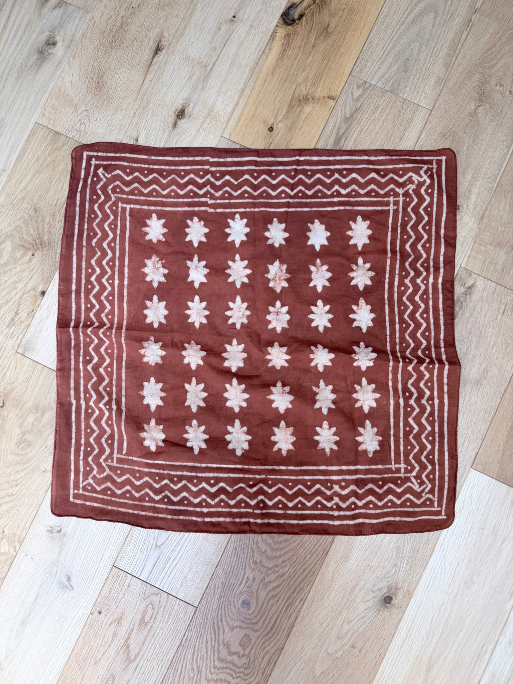Indian Block Print Boho Cotton Headscarves | Full Set of 5