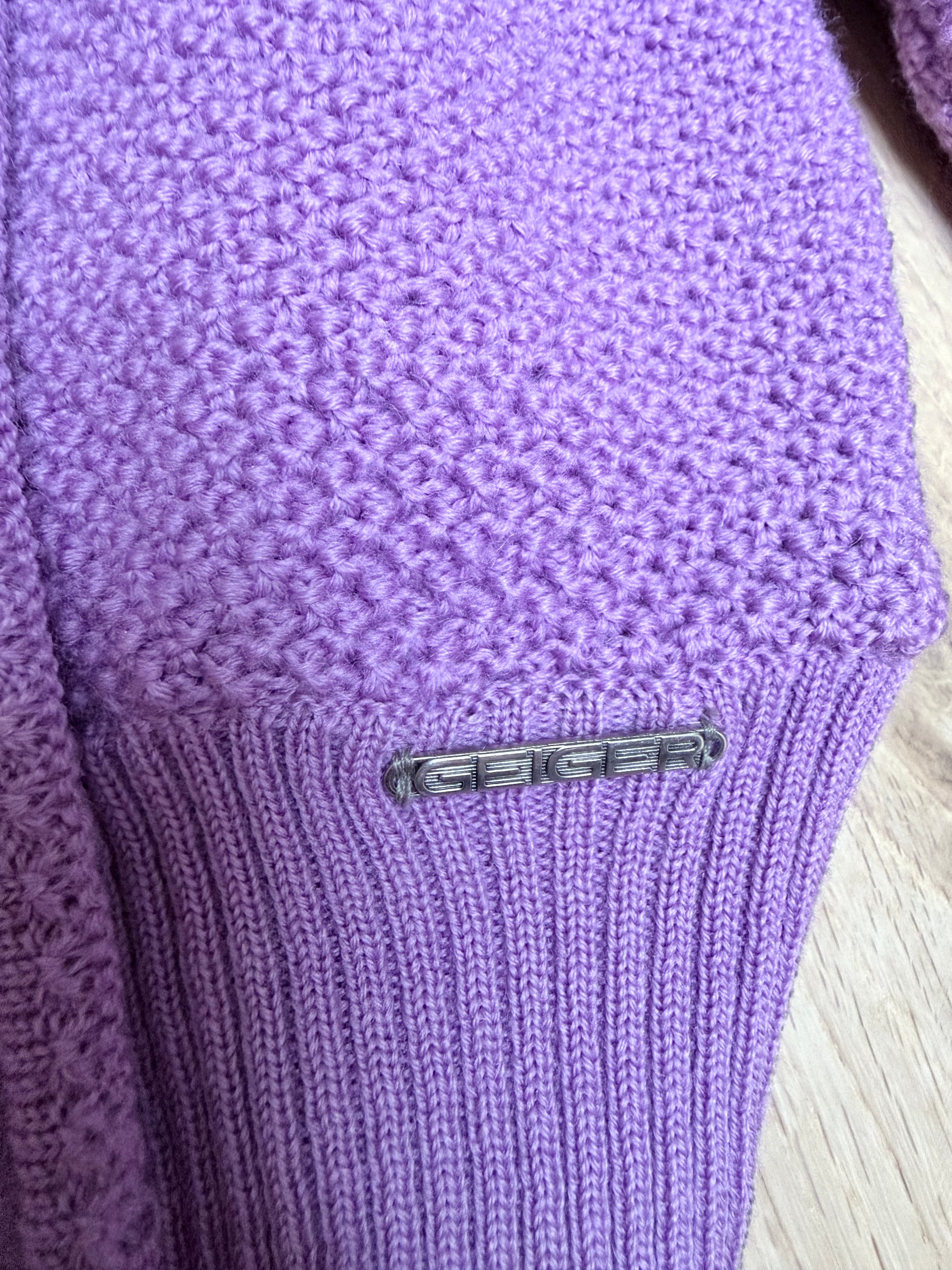 Lavender Lovely: Vintage Geiger 100% Wool Puff Shoulders Jumper
