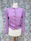 Lavender Lovely: Vintage Geiger 100% Wool Puff Shoulders Jumper